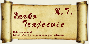 Marko Trajčević vizit kartica